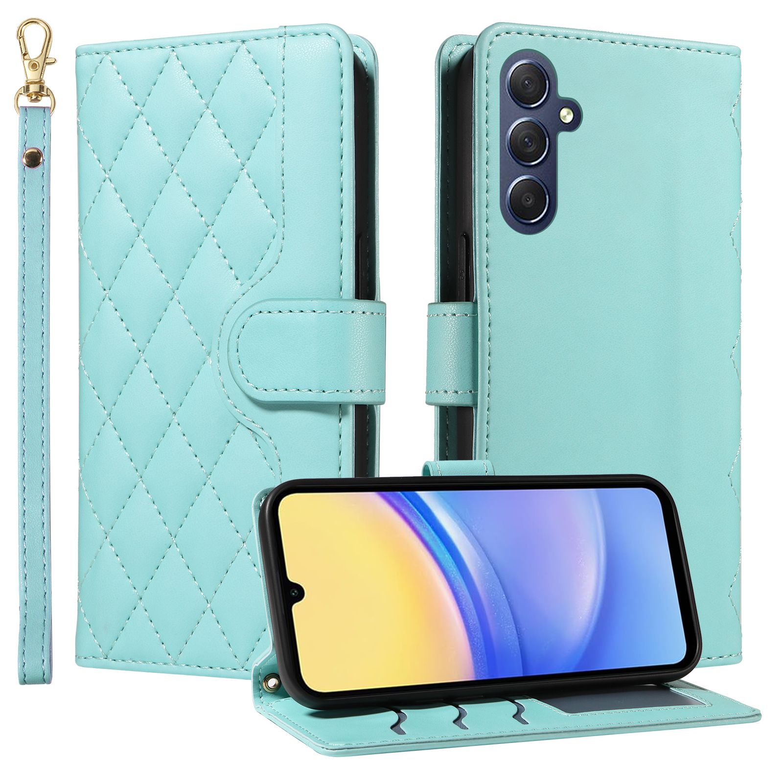 (katu) Wallet Case For Samsung Galaxy A15 4G 5G Leather Flip Stand Phone Bags Cover