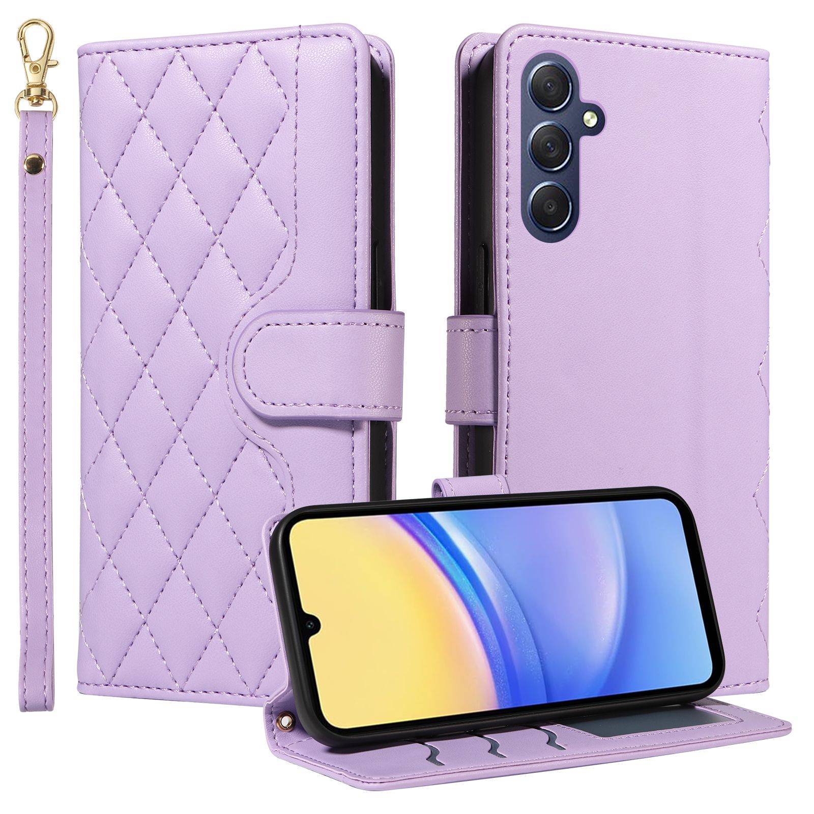 (katu) Wallet Case For Samsung Galaxy A15 4G 5G Leather Flip Stand Phone Bags Cover