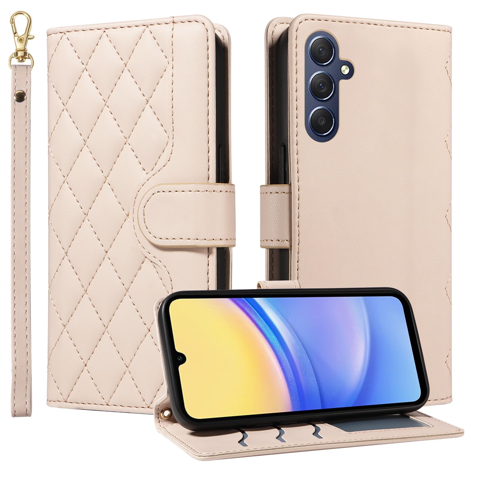 (katu) Wallet Case For Samsung Galaxy A15 4G 5G Leather Flip Stand Phone Bags Cover