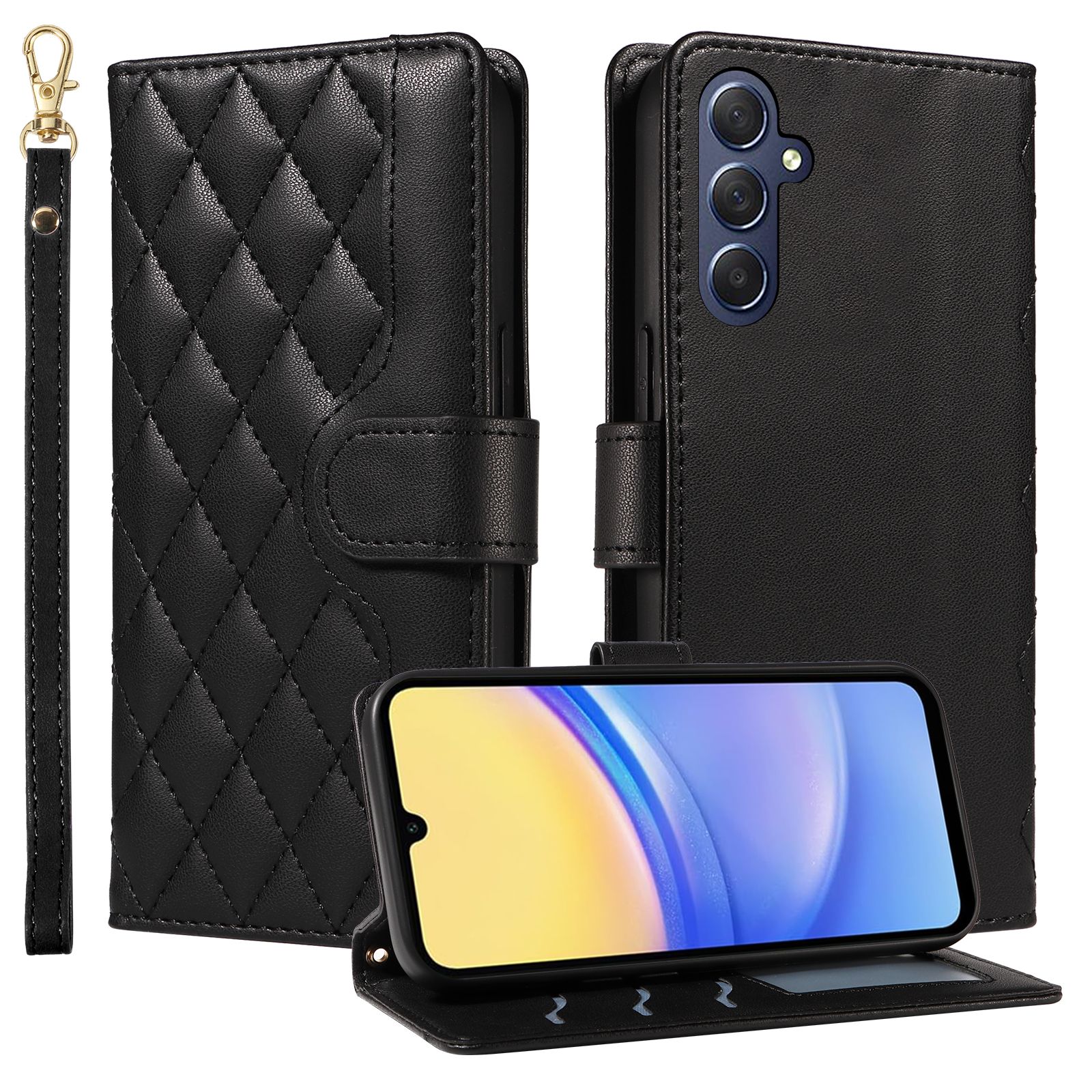 (katu) Wallet Case For Samsung Galaxy A15 4G 5G Leather Flip Stand Phone Bags Cover