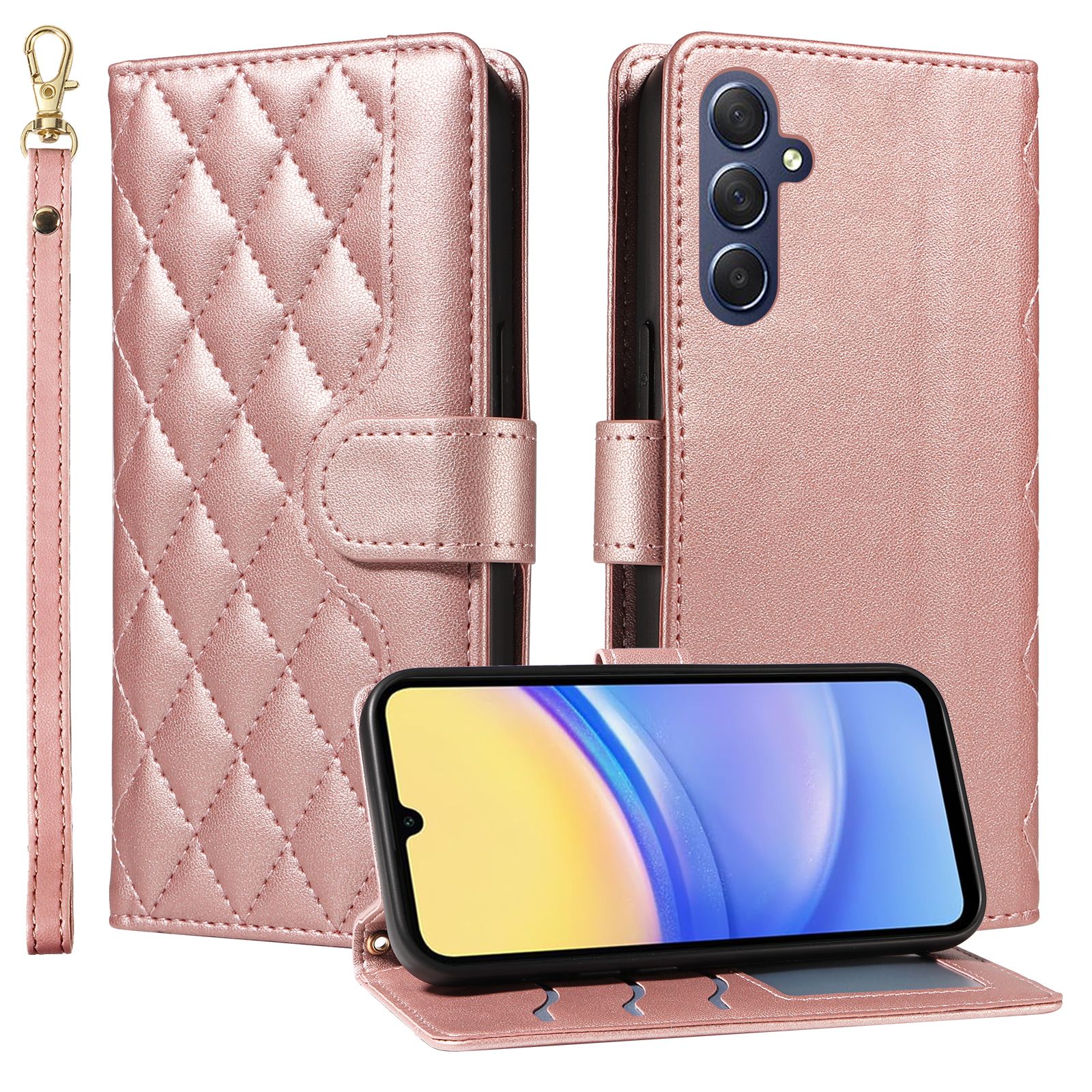 (katu) Wallet Case For Samsung Galaxy A15 4G 5G Leather Flip Stand Phone Bags Cover