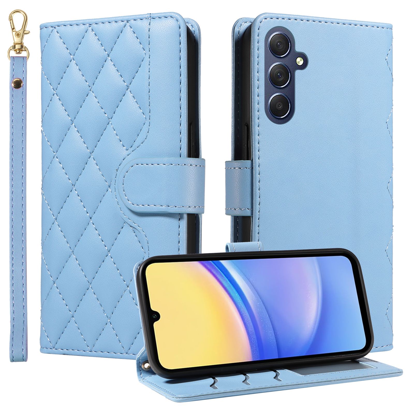 (katu) Wallet Case For Samsung Galaxy A15 4G 5G Leather Flip Stand Phone Bags Cover