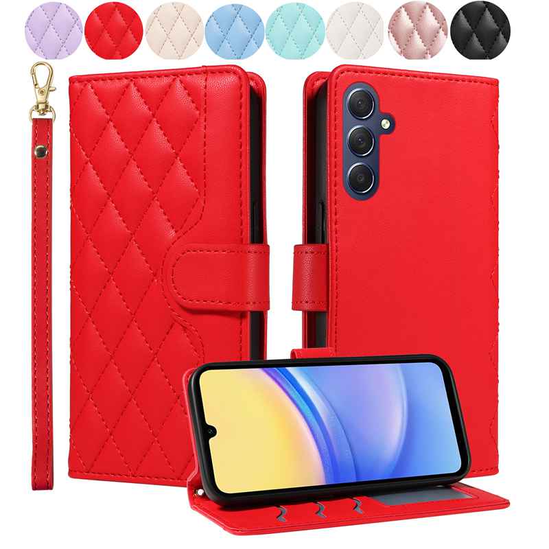(katu) Wallet Case For Samsung Galaxy A15 4G 5G Leather Flip Stand Phone Bags Cover