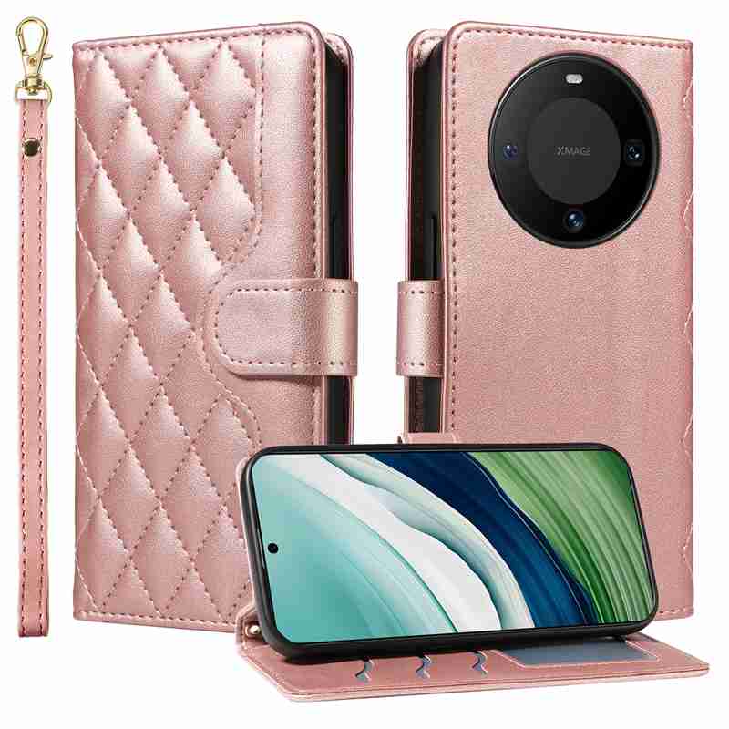 (katu) Wallet Case For Huawei Mate 60 Leather Flip Stand Phone Bags Cover