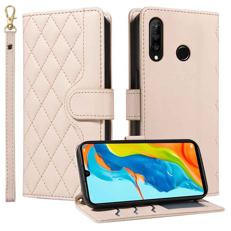 (katu) Wallet Case For Huawei P30 Lite/ Nova 4E Leather Flip Stand Phone Bags Cover