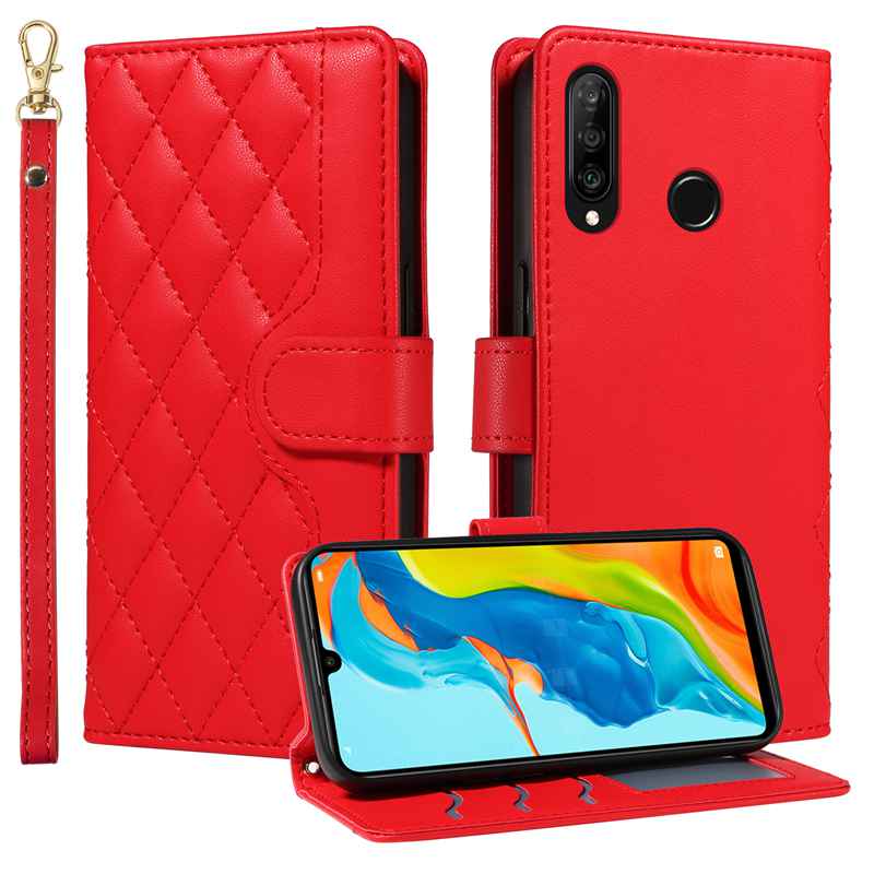 (katu) Wallet Case For Huawei P30 Lite/ Nova 4E Leather Flip Stand Phone Bags Cover