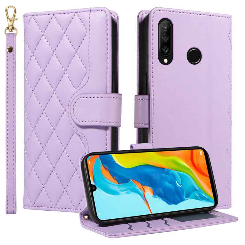 (katu) Wallet Case For Huawei P30 Lite/ Nova 4E Leather Flip Stand Phone Bags Cover