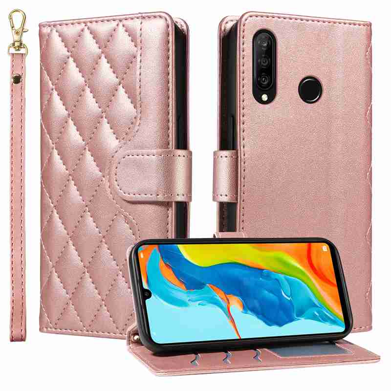(katu) Wallet Case For Huawei P30 Lite/ Nova 4E Leather Flip Stand Phone Bags Cover