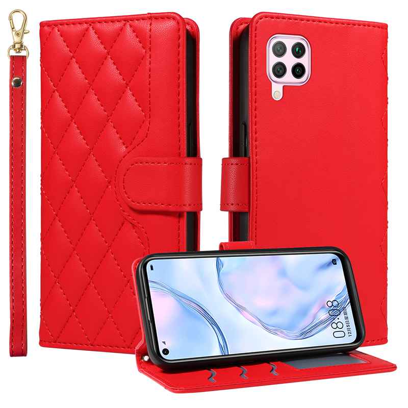 (katu) Wallet Case For Huawei P40 Lite /Nova 6 SE/Nova 7i Leather Flip Stand Phone Bags Cover