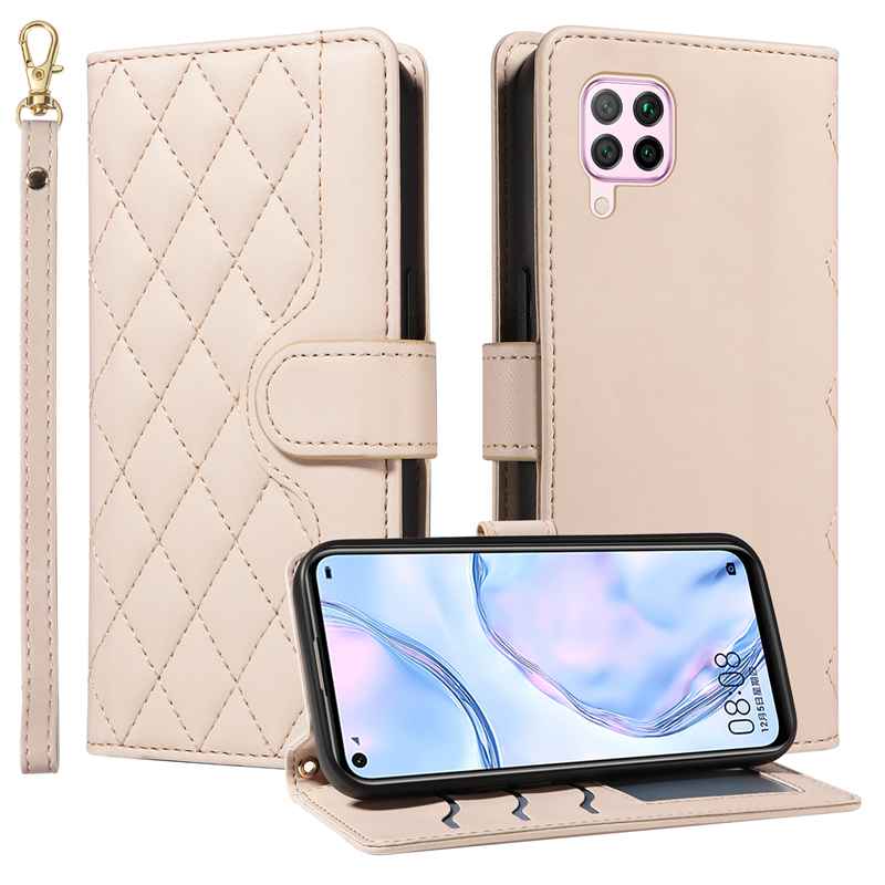 (katu) Wallet Case For Huawei P40 Lite /Nova 6 SE/Nova 7i Leather Flip Stand Phone Bags Cover
