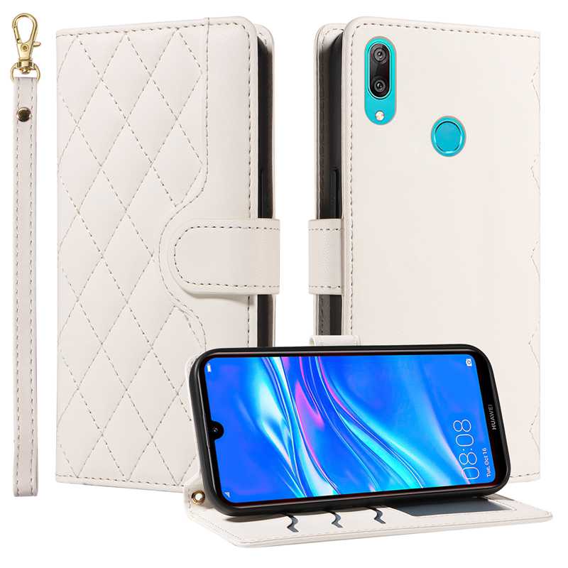 (katu) Wallet Case For Huawei Enioy 9/Y7 2019 Leather Flip Stand Phone Bags Cover