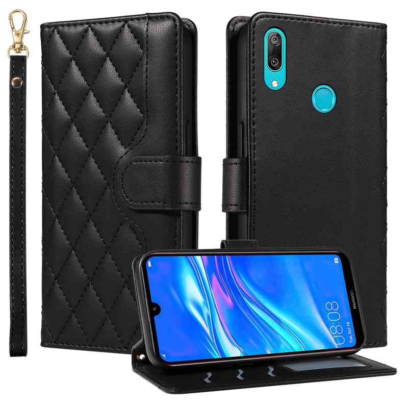 (katu) Wallet Case For Huawei Enioy 9/Y7 2019 Leather Flip Stand Phone Bags Cover