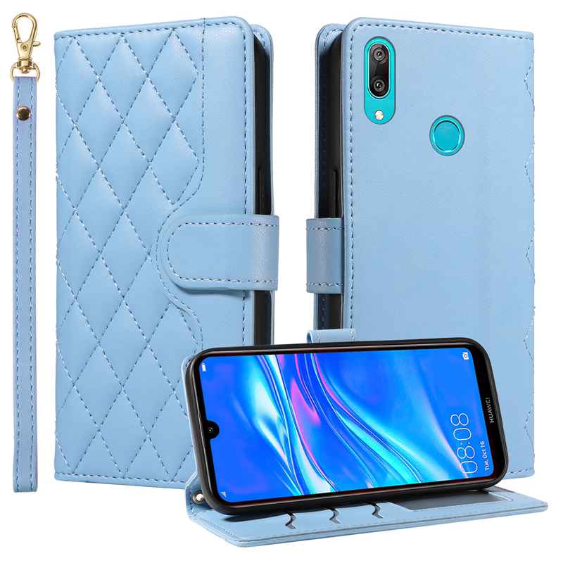(katu) Wallet Case For Huawei Enioy 9/Y7 2019 Leather Flip Stand Phone Bags Cover