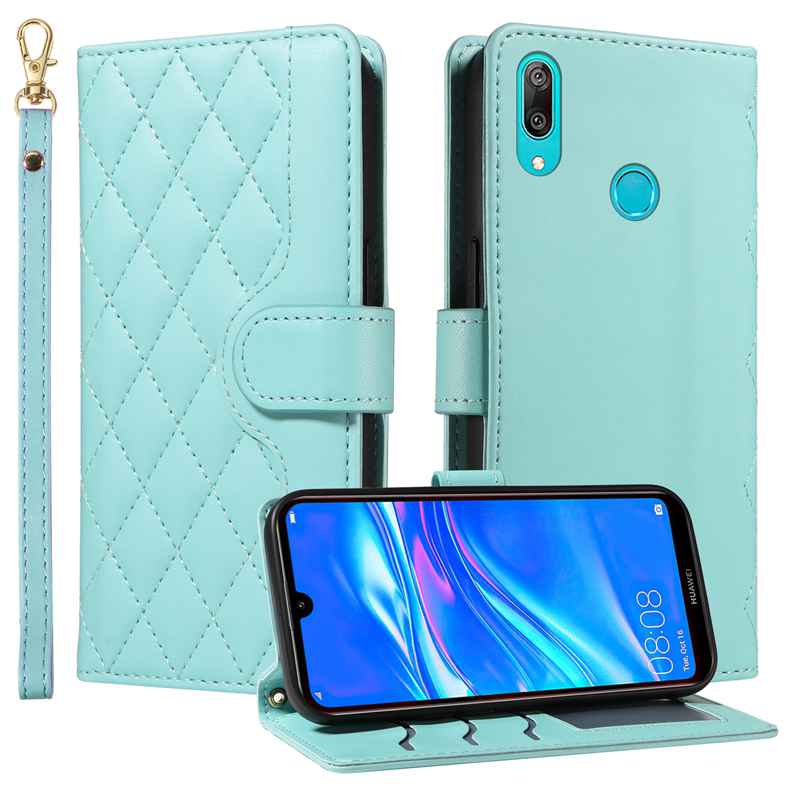 (katu) Wallet Case For Huawei Enioy 9/Y7 2019 Leather Flip Stand Phone Bags Cover