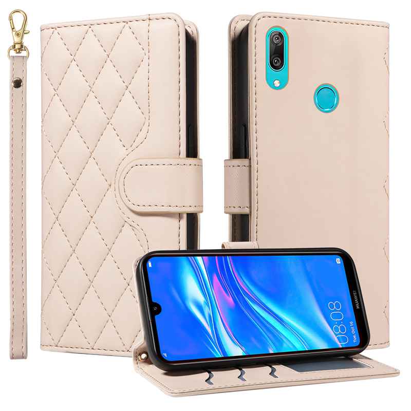 (katu) Wallet Case For Huawei Enioy 9/Y7 2019 Leather Flip Stand Phone Bags Cover