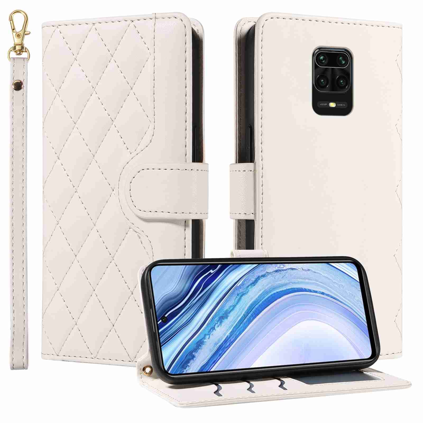 Luxury Skin Feel Flip Houndstooth Case For Xiaomi Redmi Note 9 pro 4G/Redmi Note 9S 4G/Redmi Note 9 pro Max 4G Fundas Wallet Cover