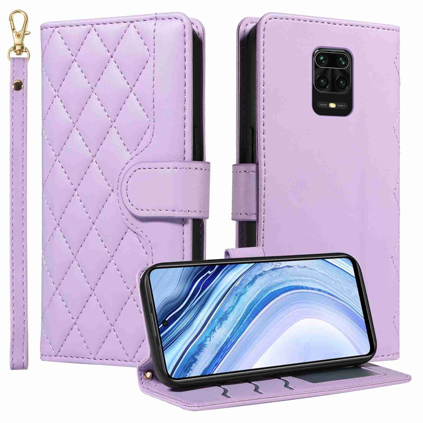 Luxury Skin Feel Flip Houndstooth Case For Xiaomi Redmi Note 9 pro 4G/Redmi Note 9S 4G/Redmi Note 9 pro Max 4G Fundas Wallet Cover