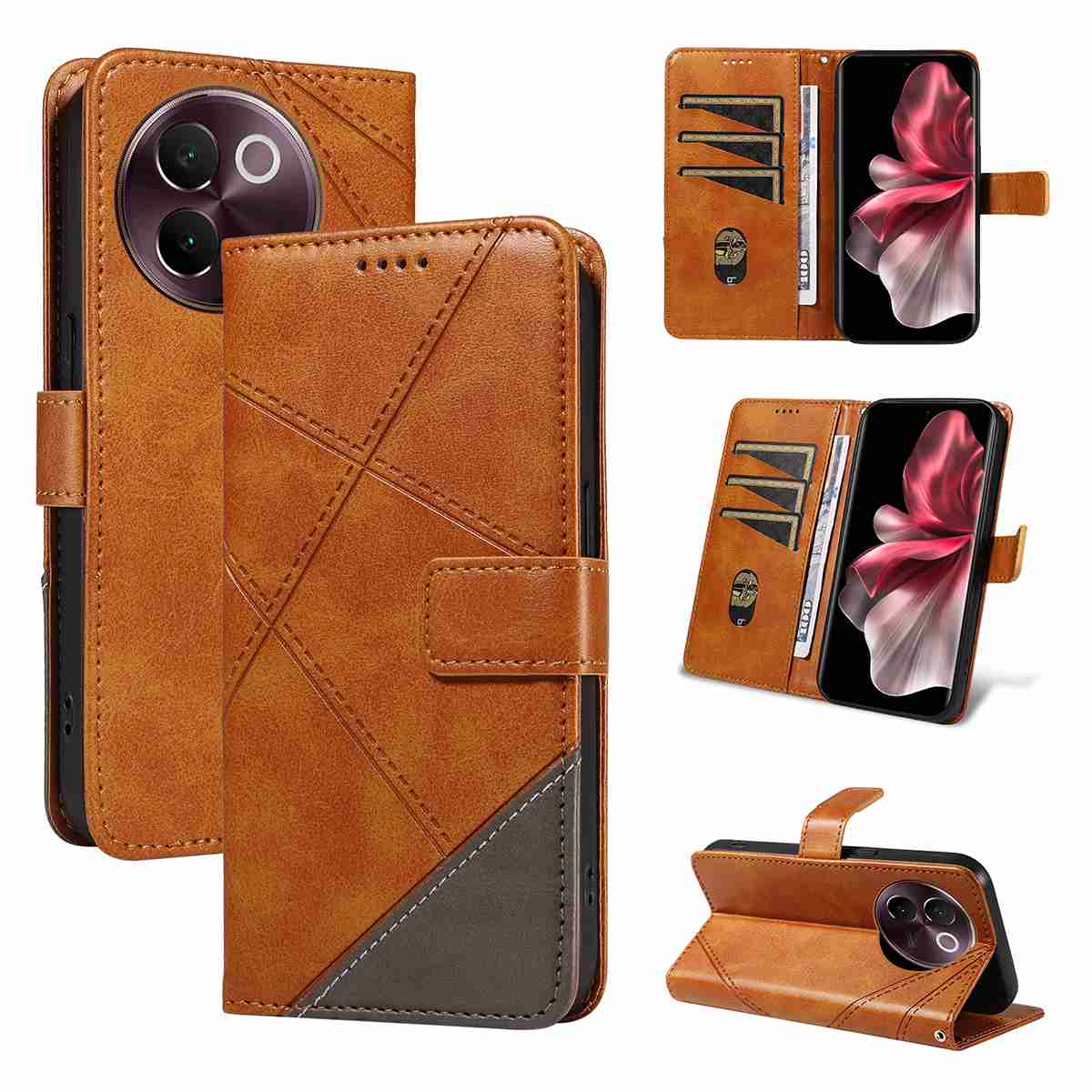 (katu2024) PU Leather Wallet Case For Vivo V30E 5G (Non-chinese version) /Vivo V40 Lite 5G (Non-chinese version)  Flip Stand Card Book Phone Cover
