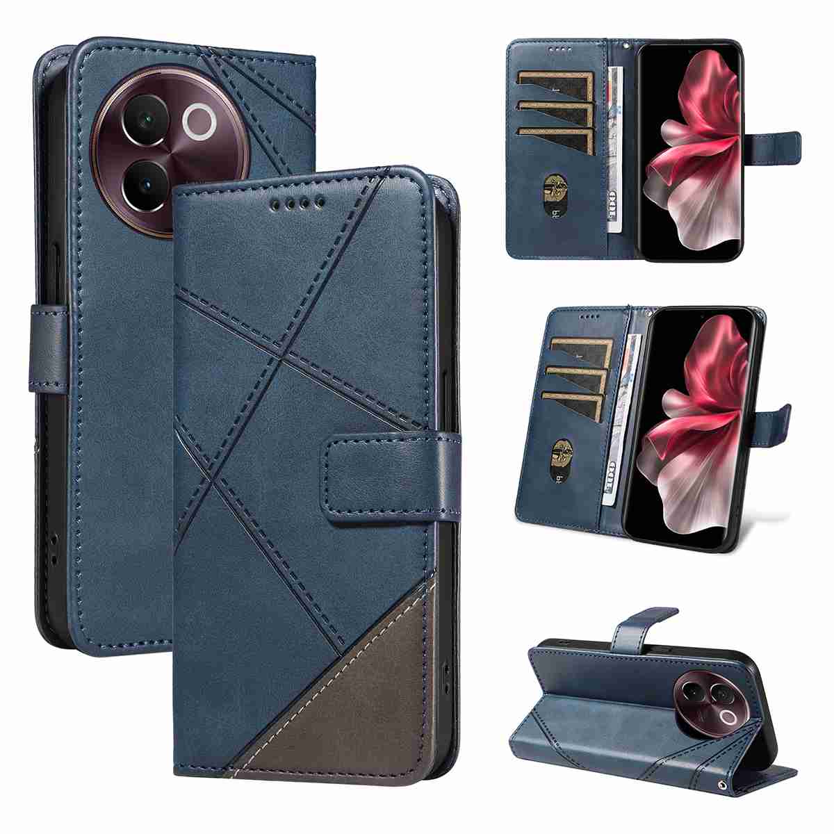 (katu2024) PU Leather Wallet Case For Vivo V30E 5G (Non-chinese version) /Vivo V40 Lite 5G (Non-chinese version)  Flip Stand Card Book Phone Cover