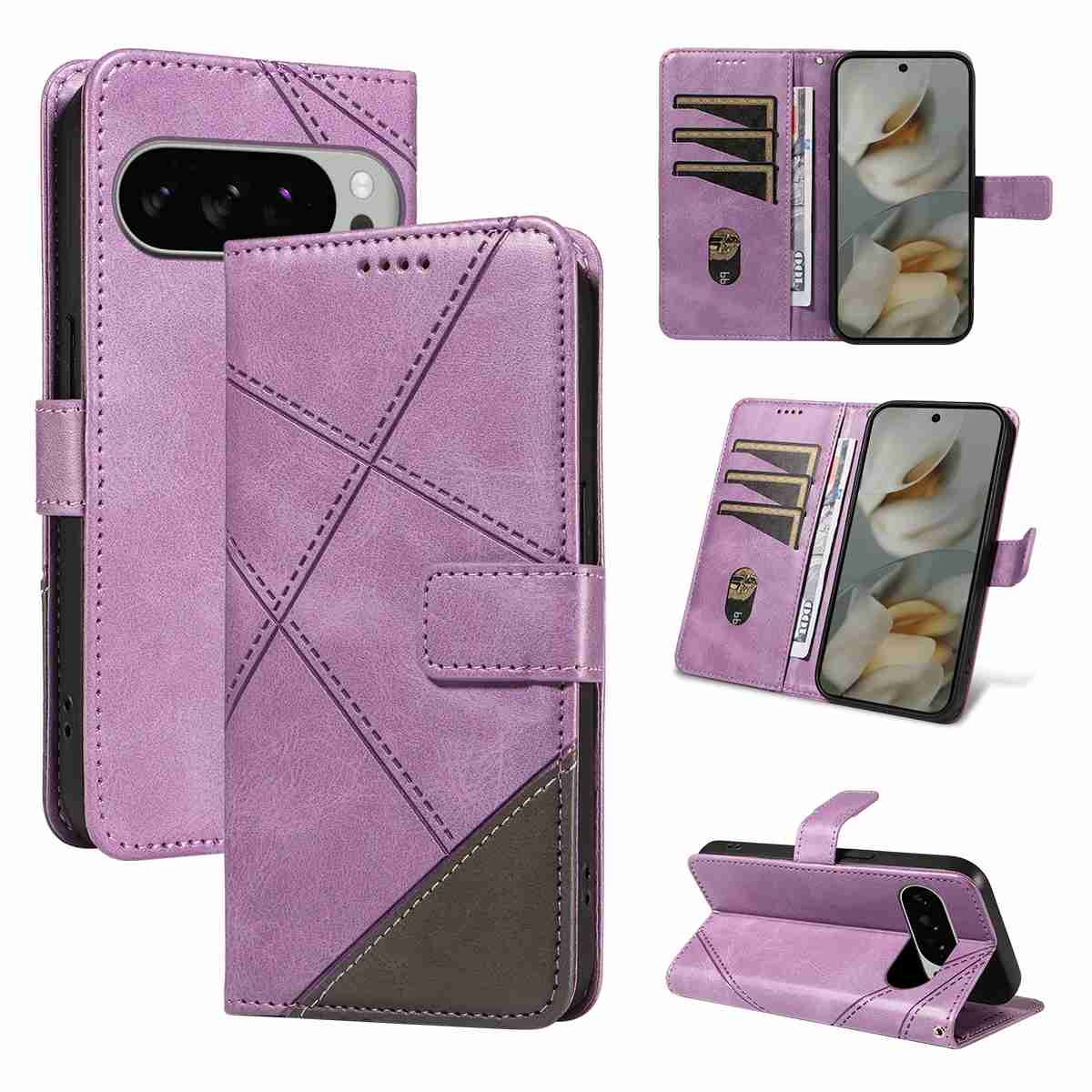 (katu2024) PU Leather Wallet Case For Google Pixel 10 pro XL 5G (Global version)/ Google pixel 9 pro XL Flip Stand Card Book Phone Cover