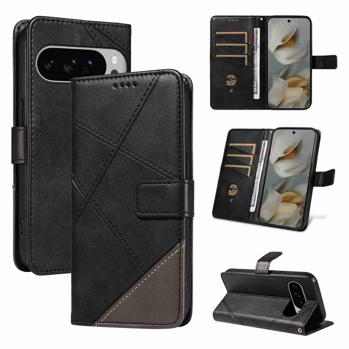 (katu2024) PU Leather Wallet Case For Google Pixel 10 pro XL 5G (Global version)/ Google pixel 9 pro XL Flip Stand Card Book Phone Cover
