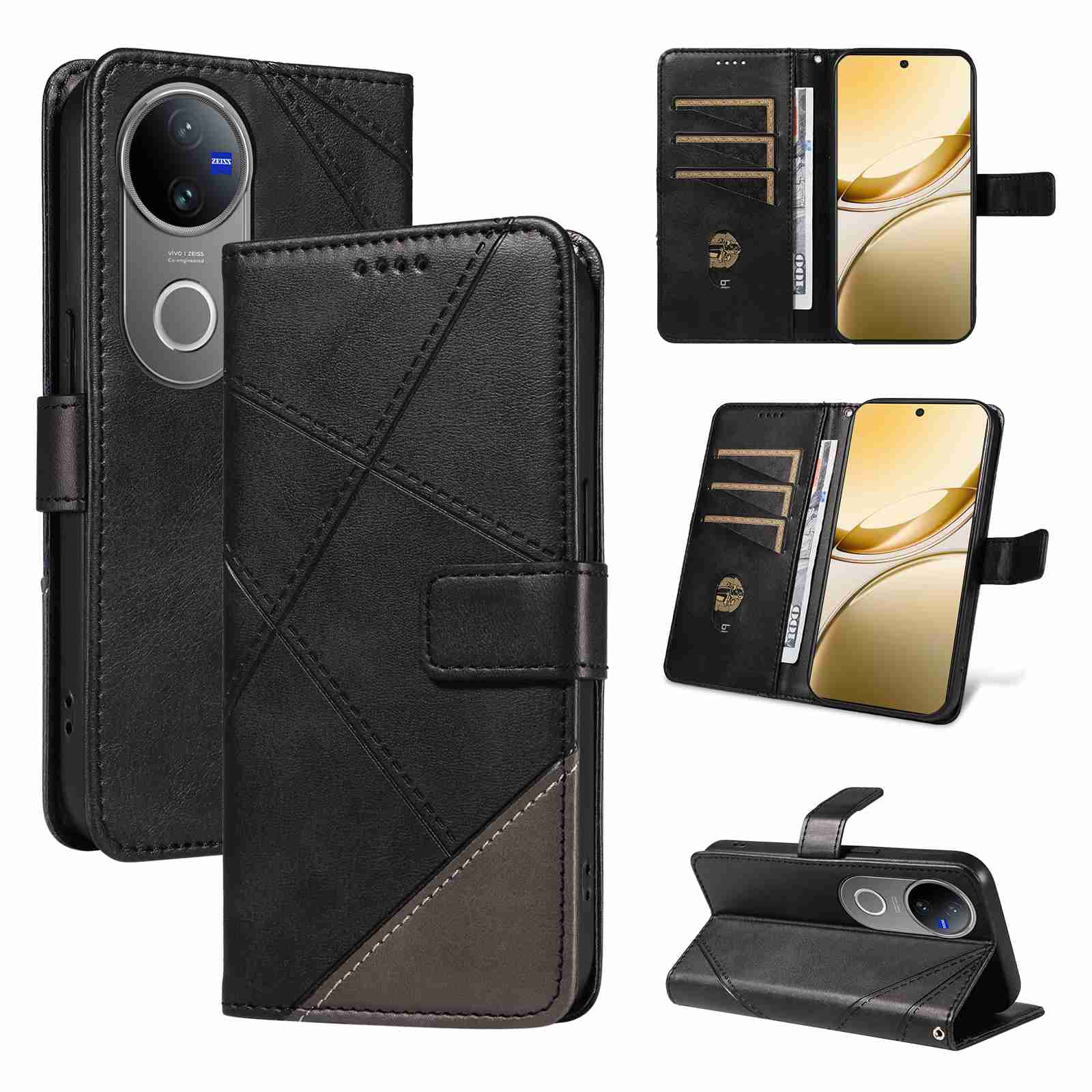 (katu2024) PU Leather Wallet Case For Vivo V50 5G (Curved screen version) (Non-chinese version) Flip Stand Card Book Phone Cover