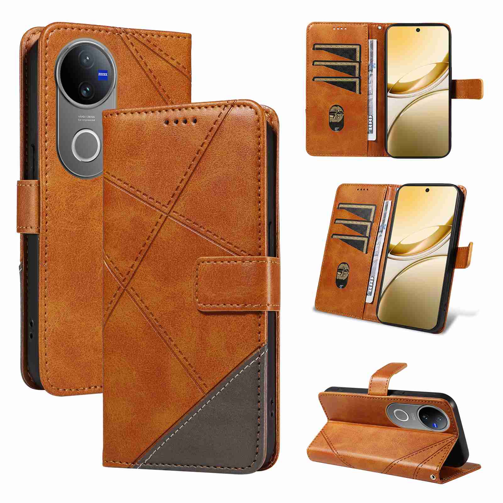 (katu2024) PU Leather Wallet Case For Vivo V50 5G (Curved screen version) (Non-chinese version) Flip Stand Card Book Phone Cover