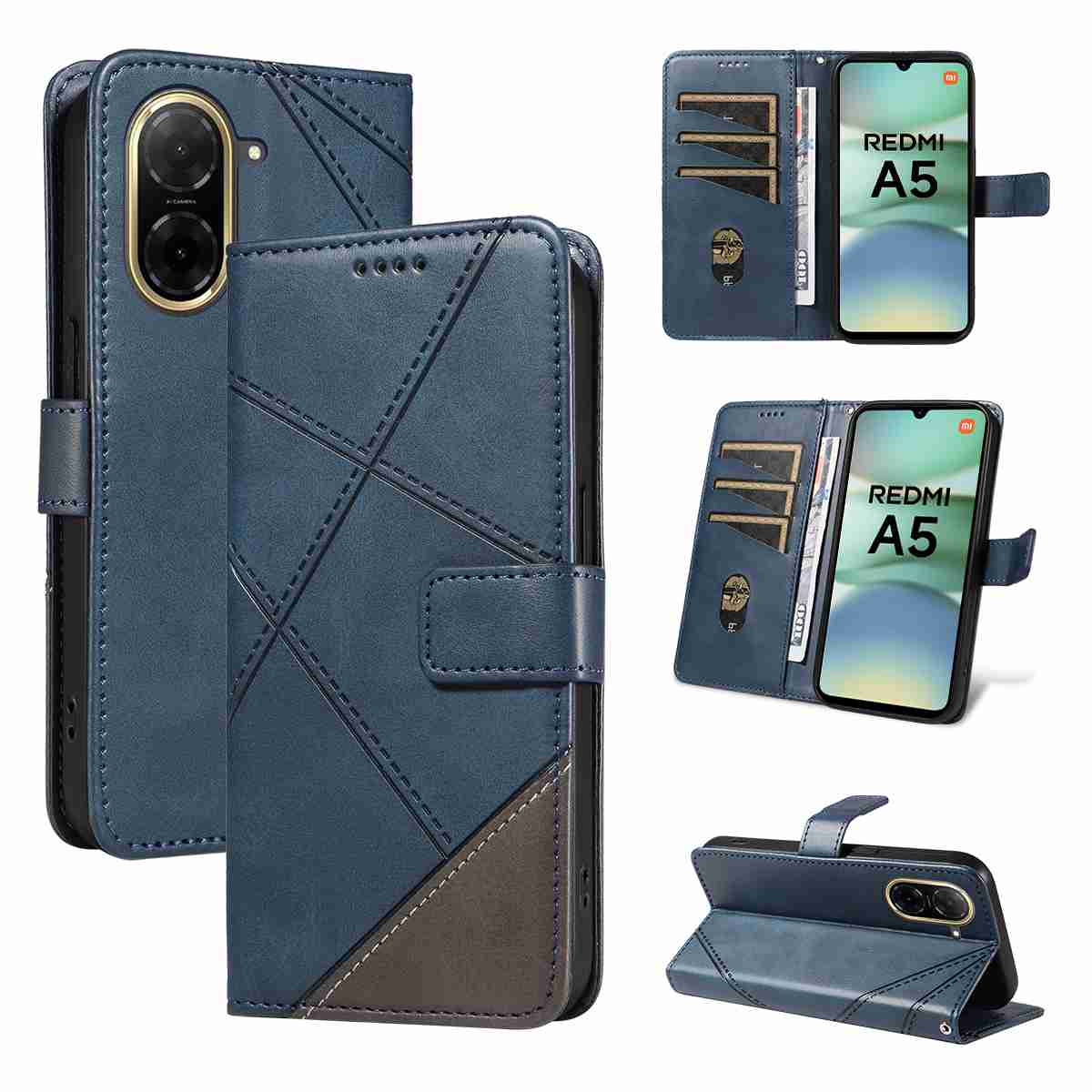 (katu2024) PU Leather Wallet Case For Xiaomi Redmi A5 4G 173 inch Flip Stand Card Book Phone Cover