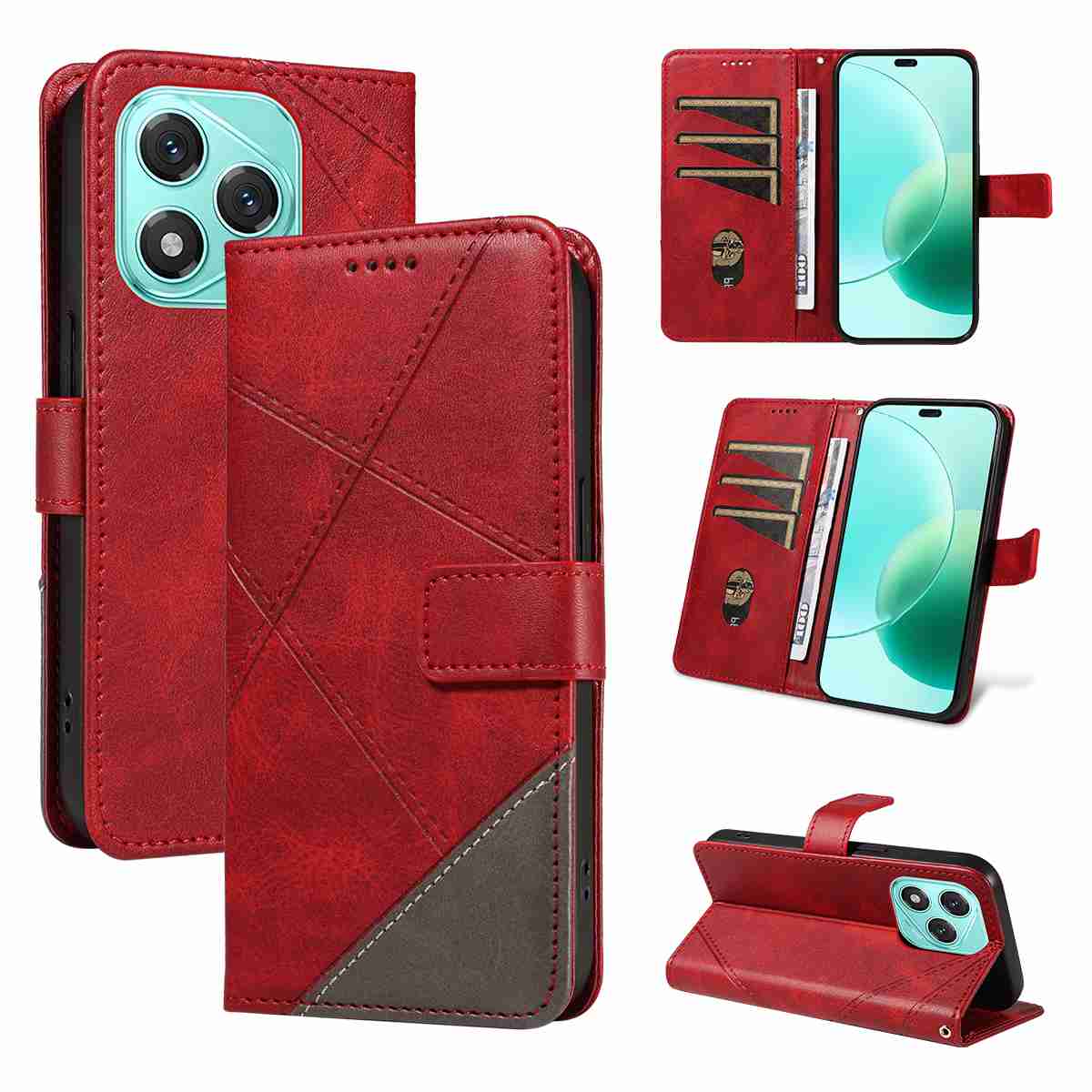 (katu2024) PU Leather Wallet Case For Huawei Honor 400 lite Flip Stand Card Book Phone Cover