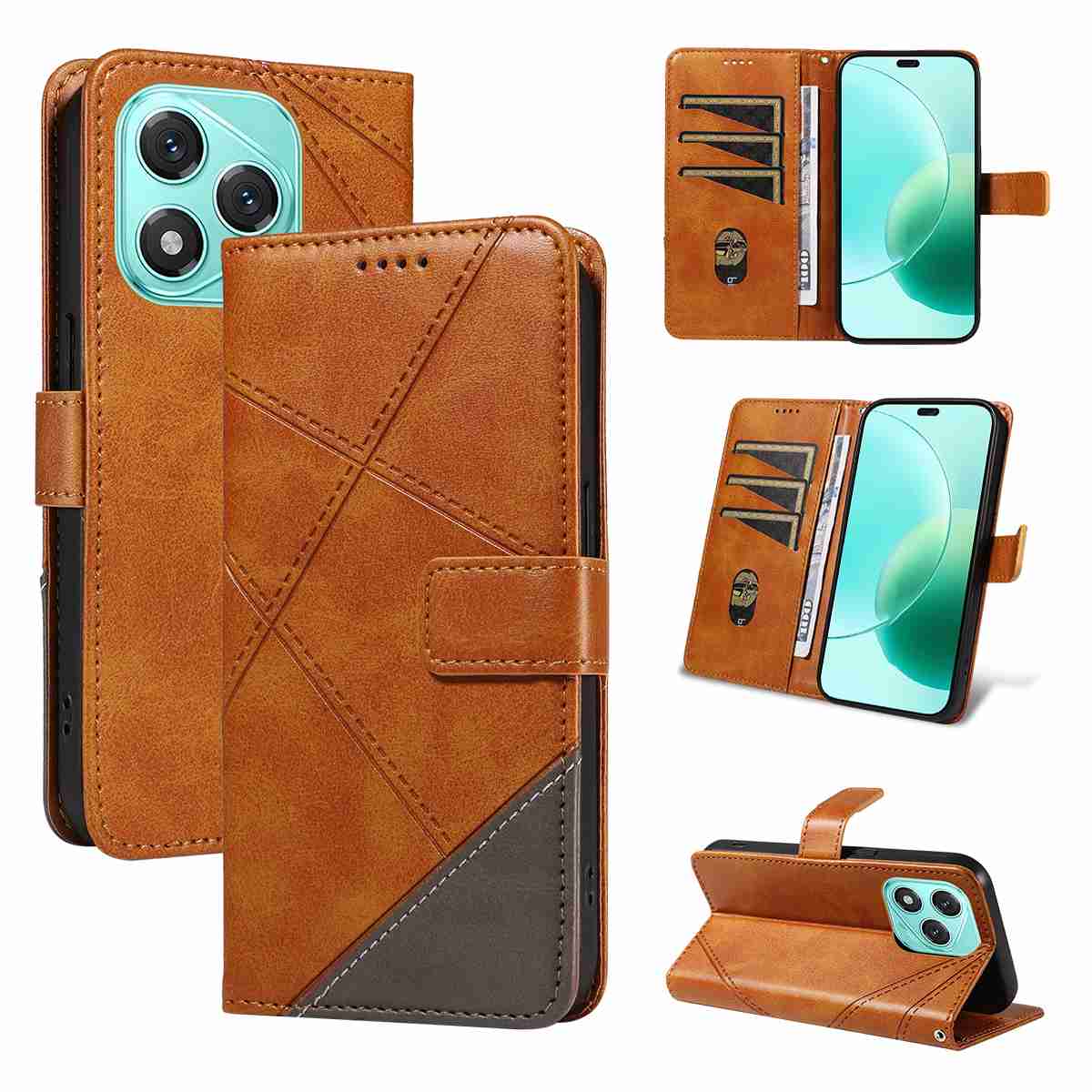 (katu2024) PU Leather Wallet Case For Huawei Honor 400 lite Flip Stand Card Book Phone Cover