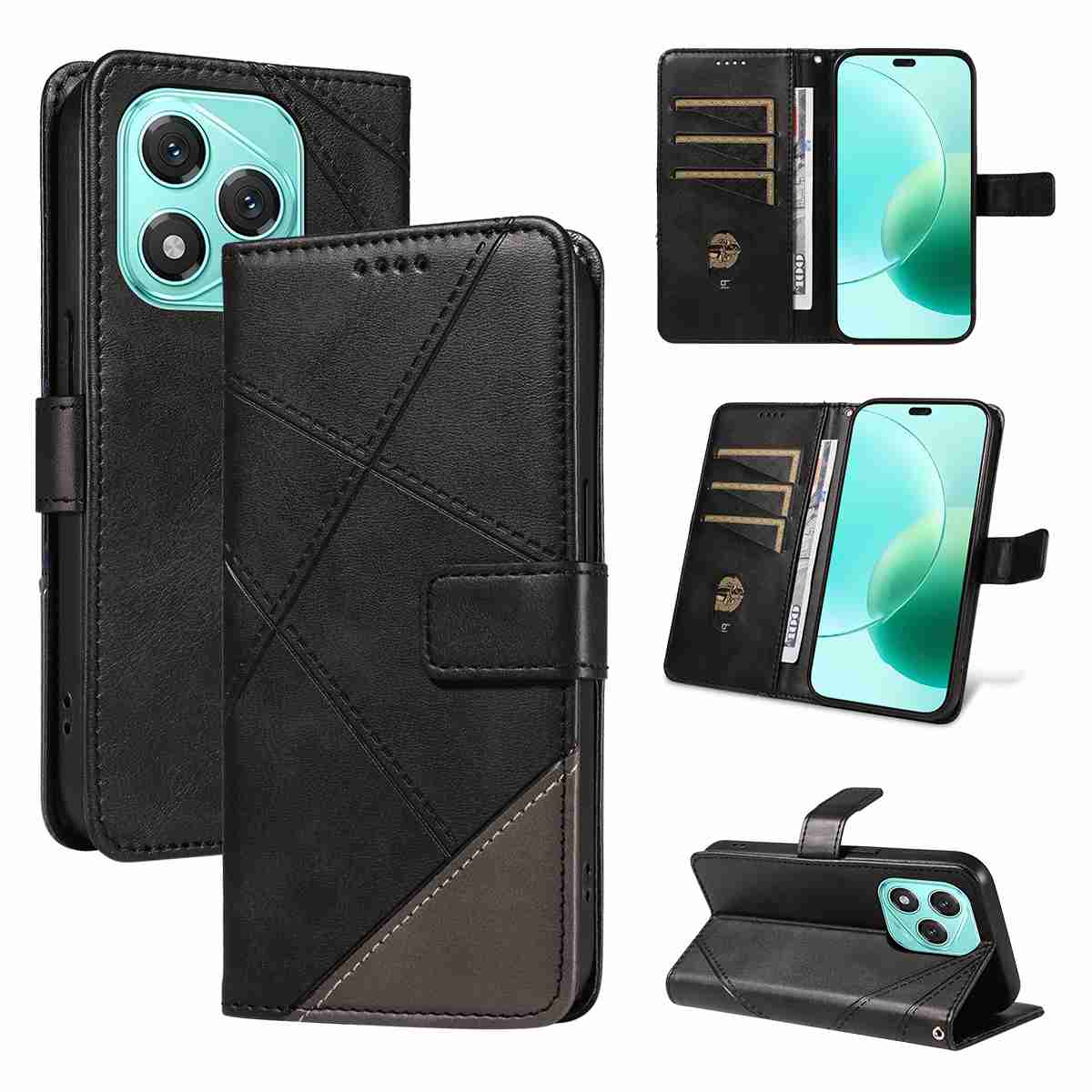 (katu2024) PU Leather Wallet Case For Huawei Honor 400 lite Flip Stand Card Book Phone Cover