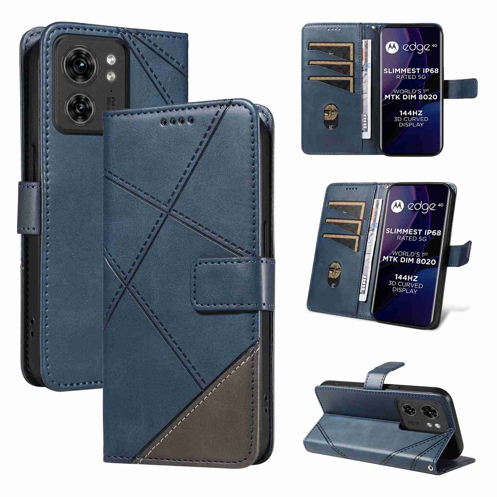 (katu2024) PU Leather Wallet Case For Motorola Moto Edge 40 5G (Non-chinese version) Flip Stand Card Book Phone Cover
