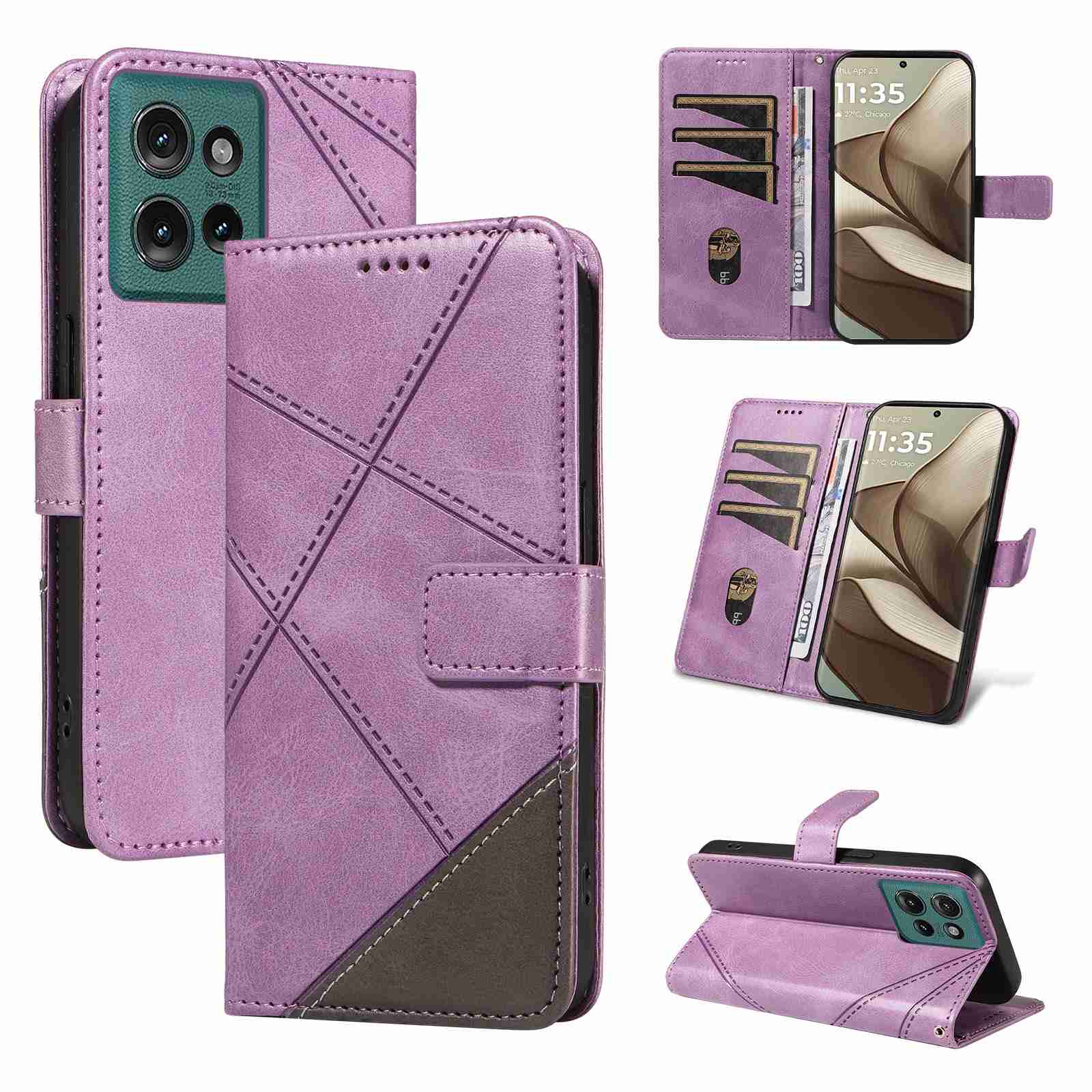 (katu2024) PU Leather Wallet Case For Motorola Moto edge 50 5G (Global Version) Flip Stand Card Book Phone Cover