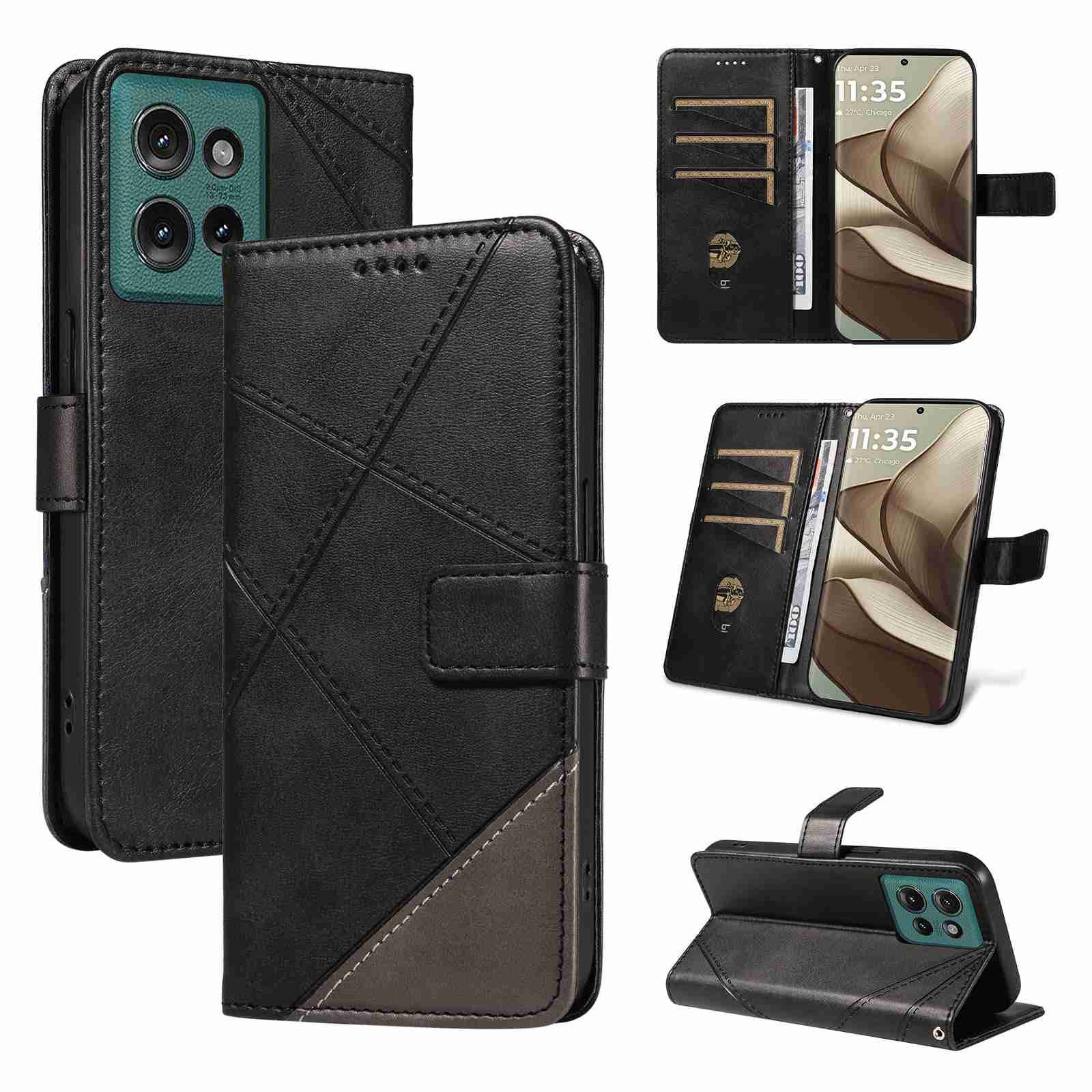 (katu2024) PU Leather Wallet Case For Motorola Moto edge 50 5G (Global Version) Flip Stand Card Book Phone Cover