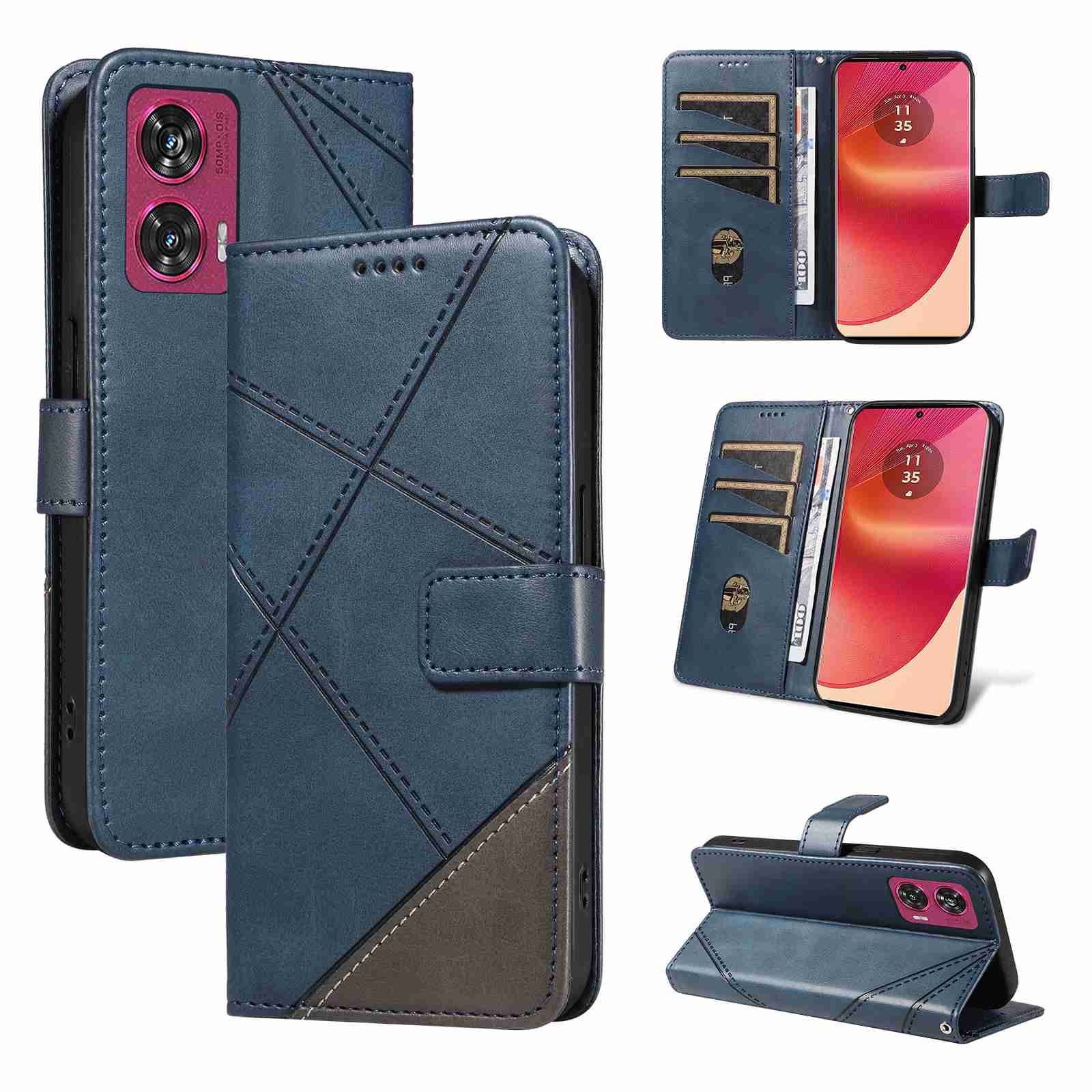 (katu2024) PU Leather Wallet Case For Motorola Moto edge 50 Fushion 5G (Non-chinese version) Flip Stand Card Book Phone Cover
