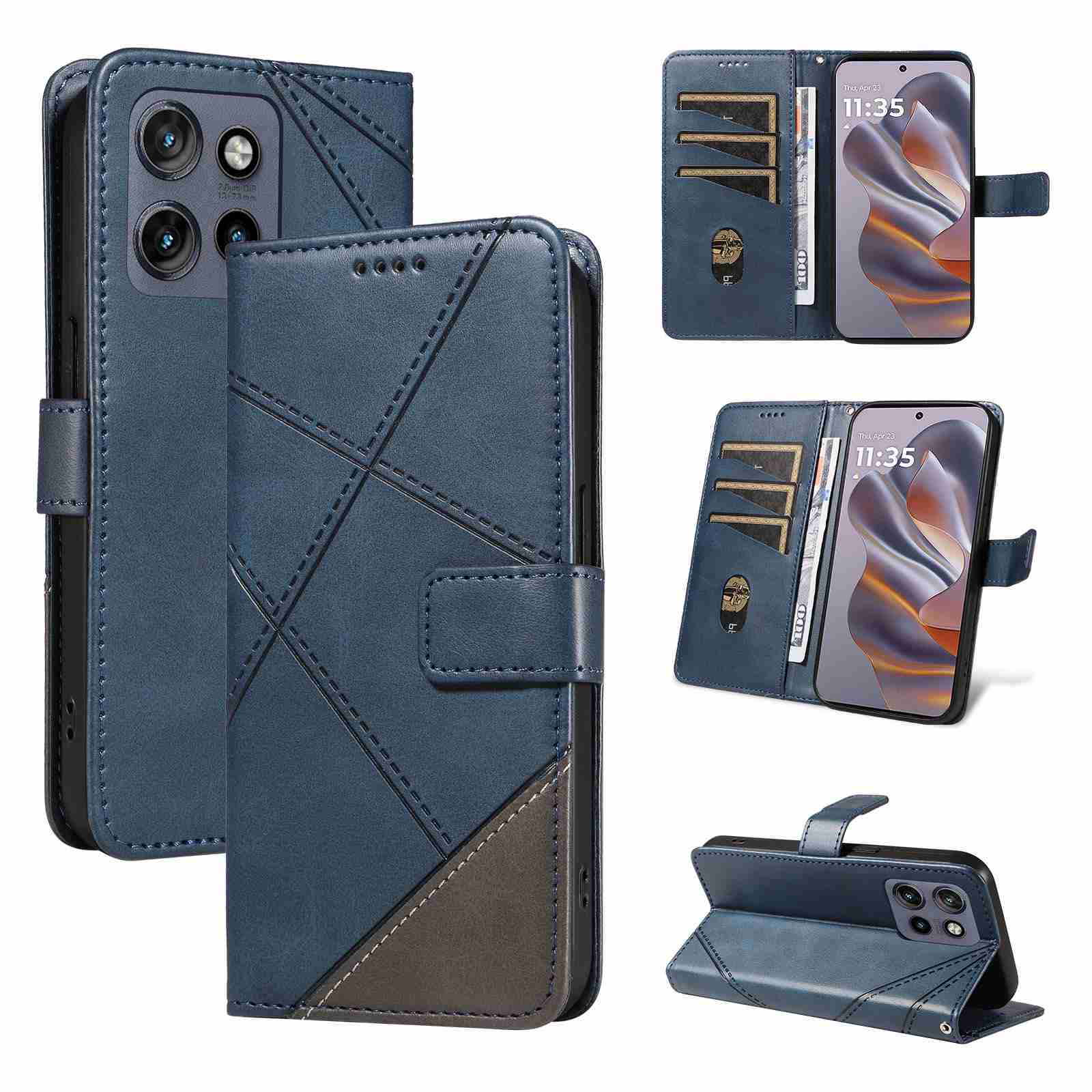(katu2024) PU Leather Wallet Case For Motorola Moto edge 50 neo Flip Stand Card Book Phone Cover