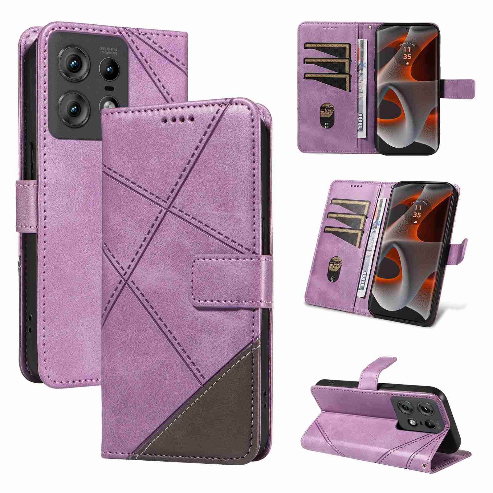 (katu2024) PU Leather Wallet Case For Motorola Moto edge 50 pro 5G (Curved screen version) Flip Stand Card Book Phone Cover