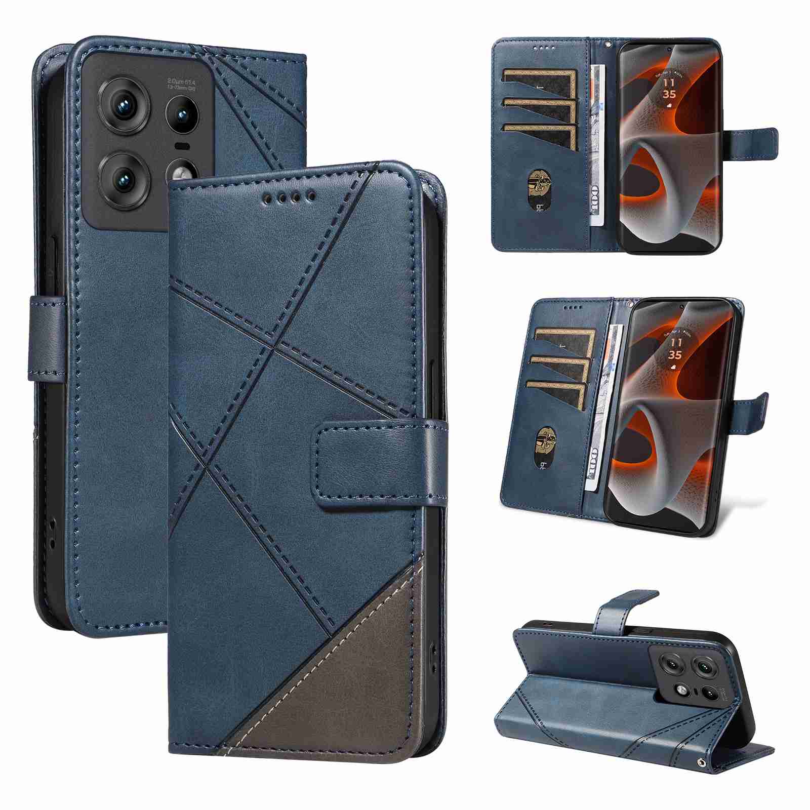 (katu2024) PU Leather Wallet Case For Motorola Moto edge 50 pro 5G (Curved screen version) Flip Stand Card Book Phone Cover