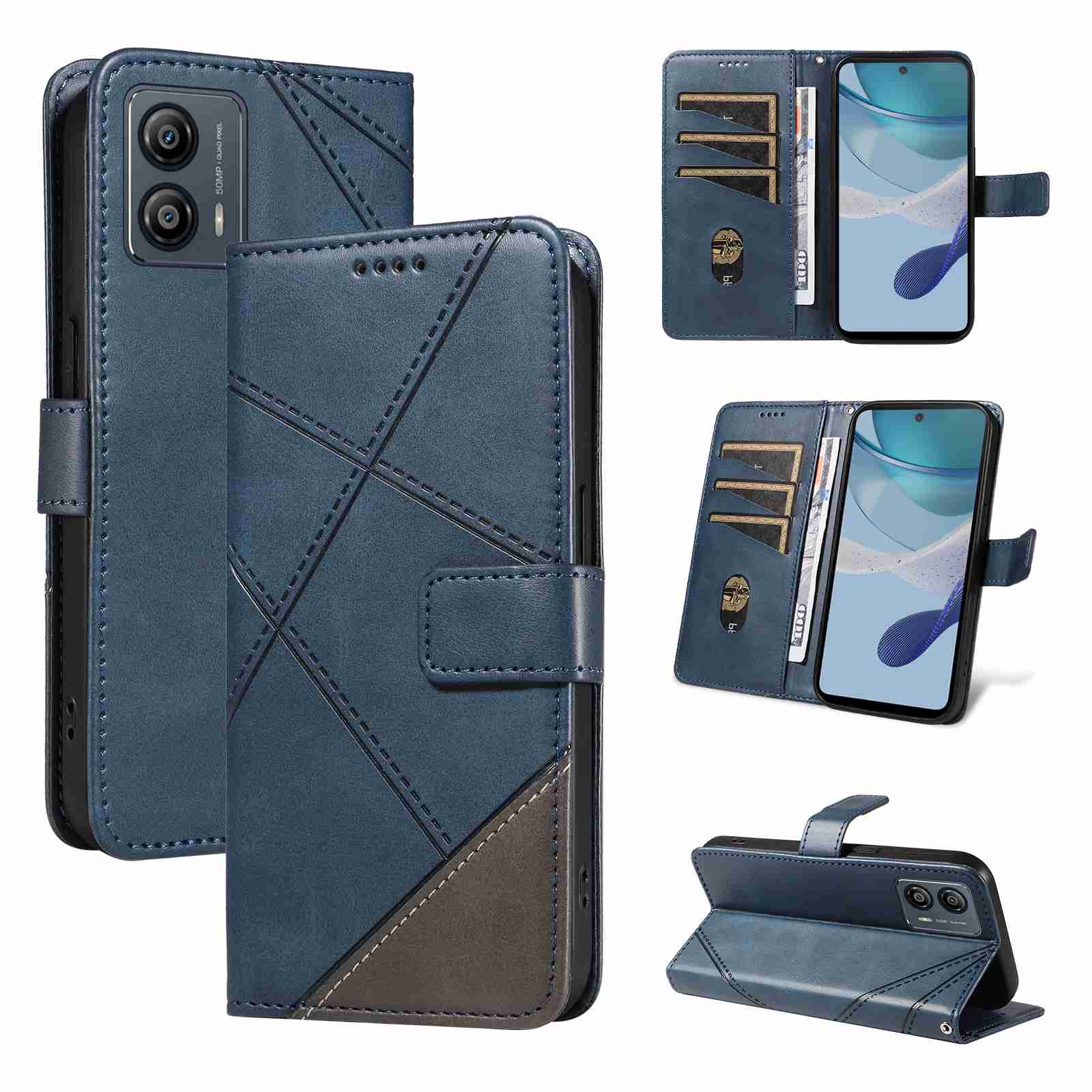 (katu2024) PU Leather Wallet Case For Motorola Moto G13 Moto G23 Moto G53 Flip Stand Card Book Phone Cover