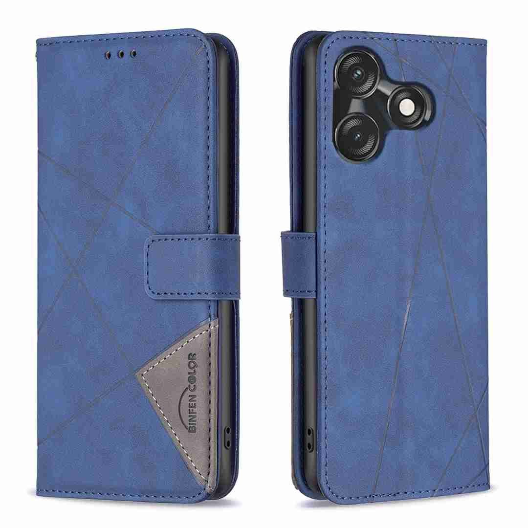 (Binfen2025) - Case For Tecno Spark 10C Luxury Flip PU Leather Wallet Magnetic Adsorption Cover