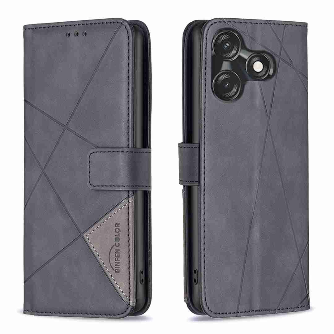 (Binfen2025) - Case For Tecno Spark 10C Luxury Flip PU Leather Wallet Magnetic Adsorption Cover