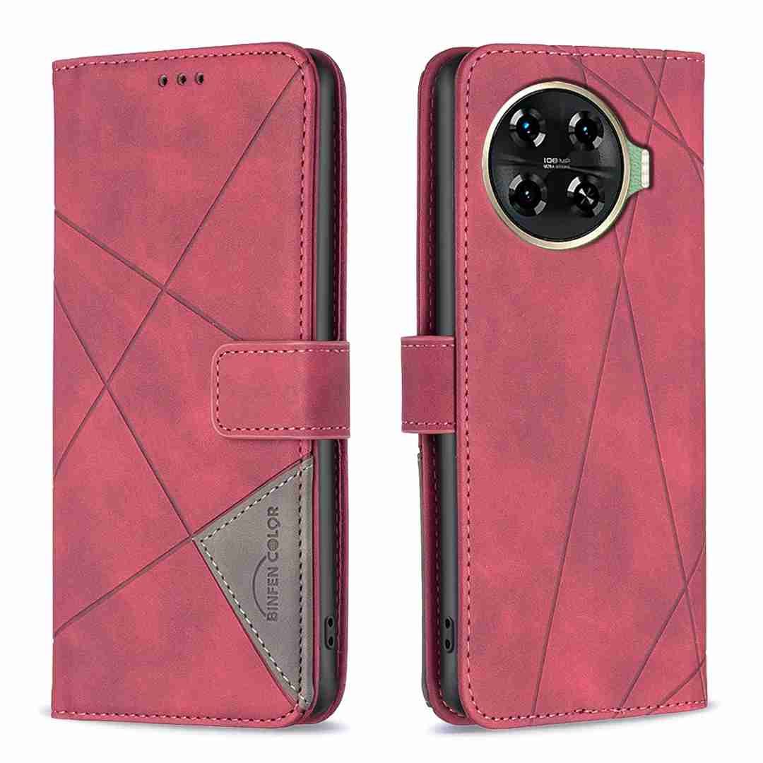 (Binfen2025) - Case For Tecno Spark 20 Pro+/Tecno Spark 20 Pro Plus Luxury Flip PU Leather Wallet Magnetic Adsorption Cover