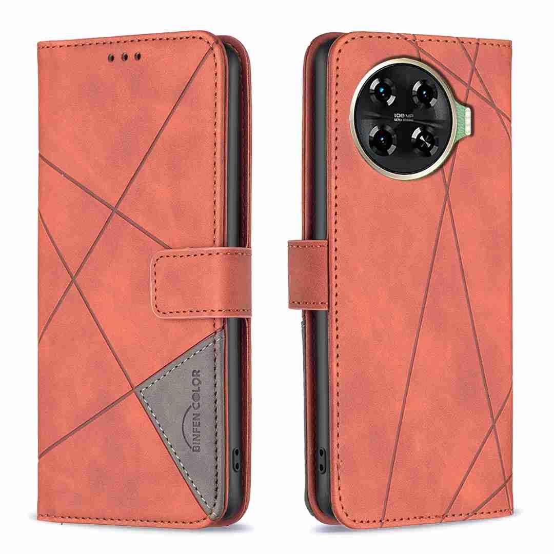 (Binfen2025) - Case For Tecno Spark 20 Pro+/Tecno Spark 20 Pro Plus Luxury Flip PU Leather Wallet Magnetic Adsorption Cover