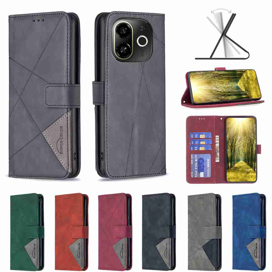 (Binfen2025) - Case For Tecno POP 9 5G/Spark 30C 5G  Luxury Flip PU Leather Wallet Magnetic Adsorption Cover