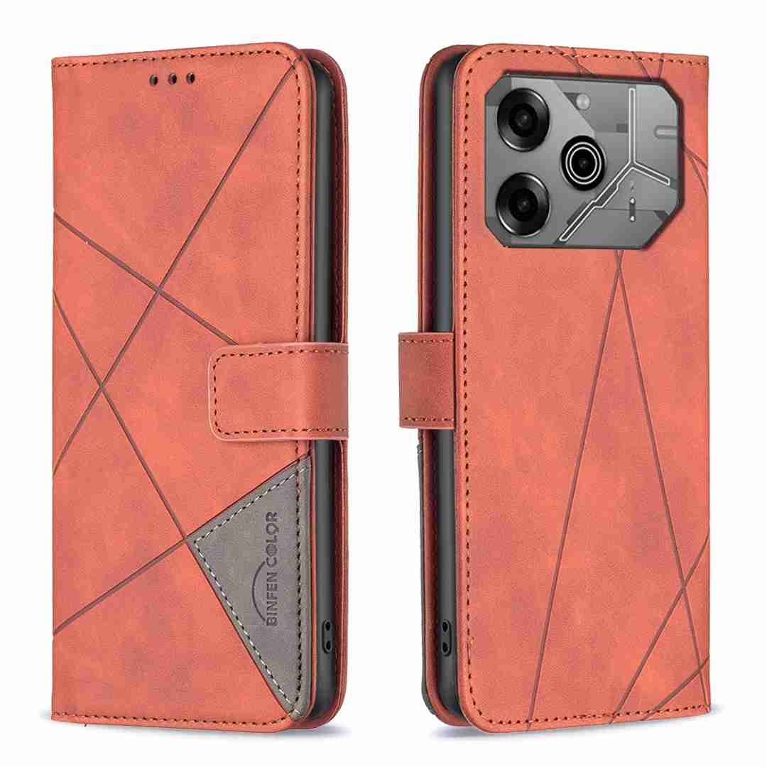 (Binfen2025) - Case For Tecno Pova 6 5G/Tecno Pova 6 Pro 5G Luxury Flip PU Leather Wallet Magnetic Adsorption Cover