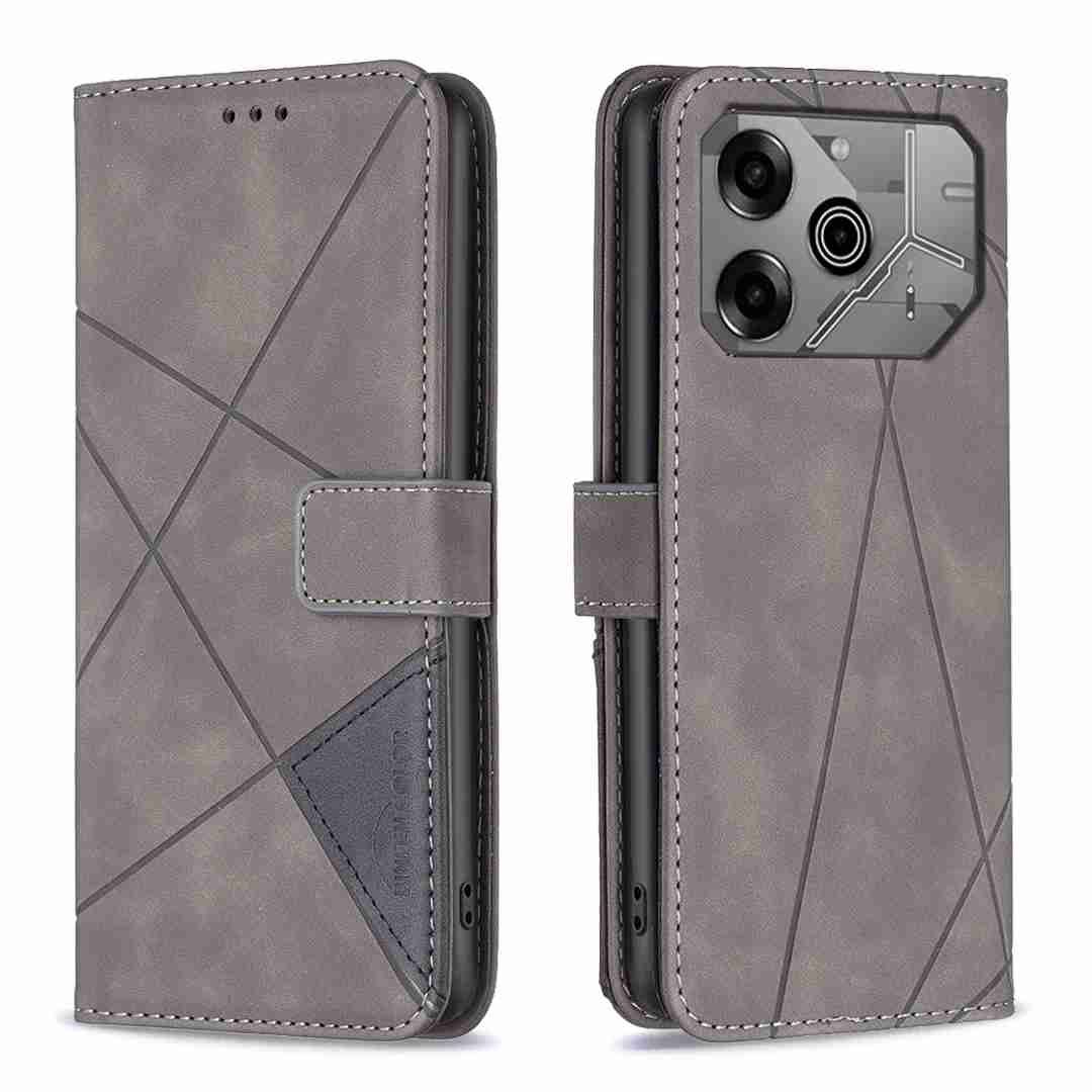 (Binfen2025) - Case For Tecno Pova 6 5G/Tecno Pova 6 Pro 5G Luxury Flip PU Leather Wallet Magnetic Adsorption Cover