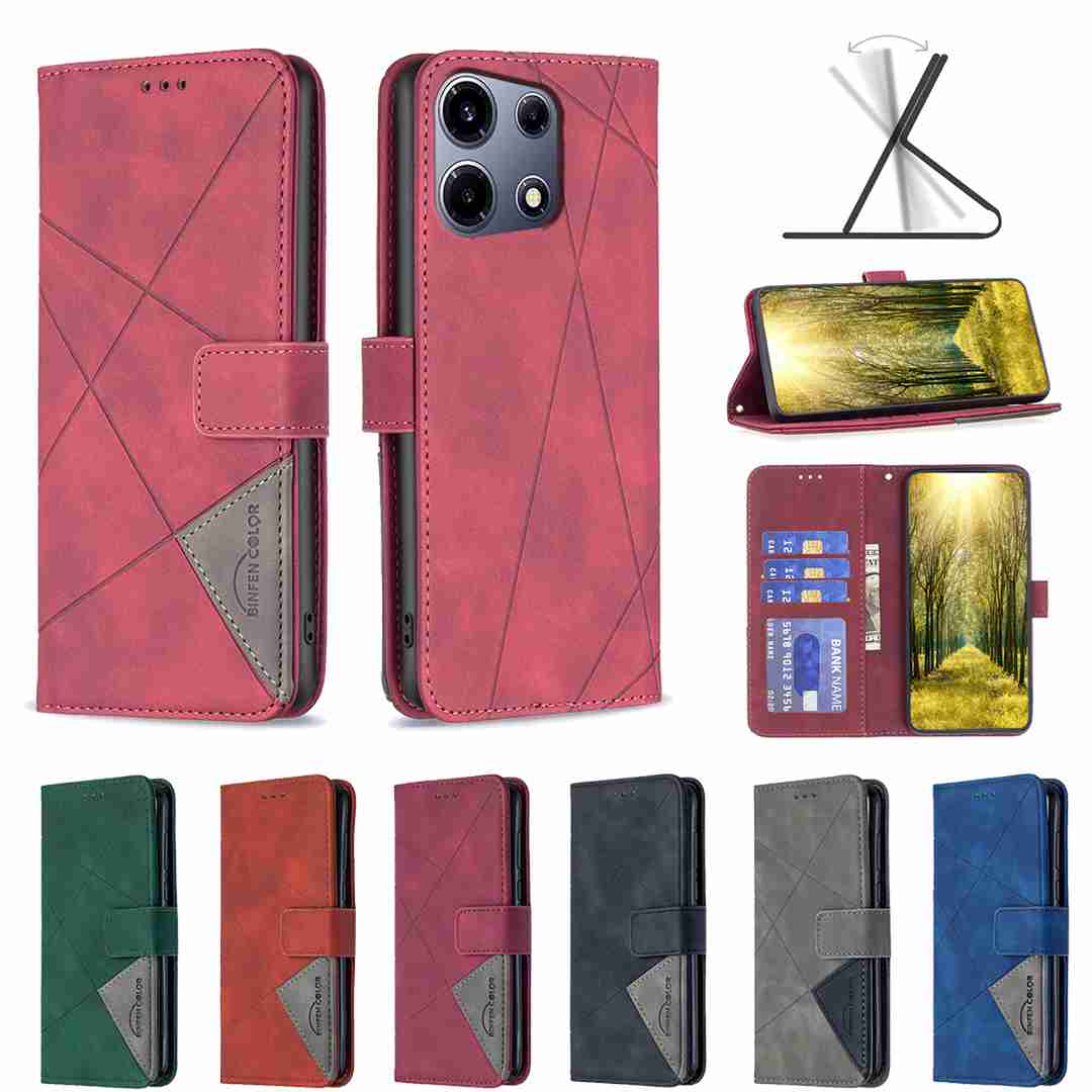 (Binfen2025) - Case For Infinix Note 30 VIP Luxury Flip PU Leather Wallet Magnetic Adsorption Cover