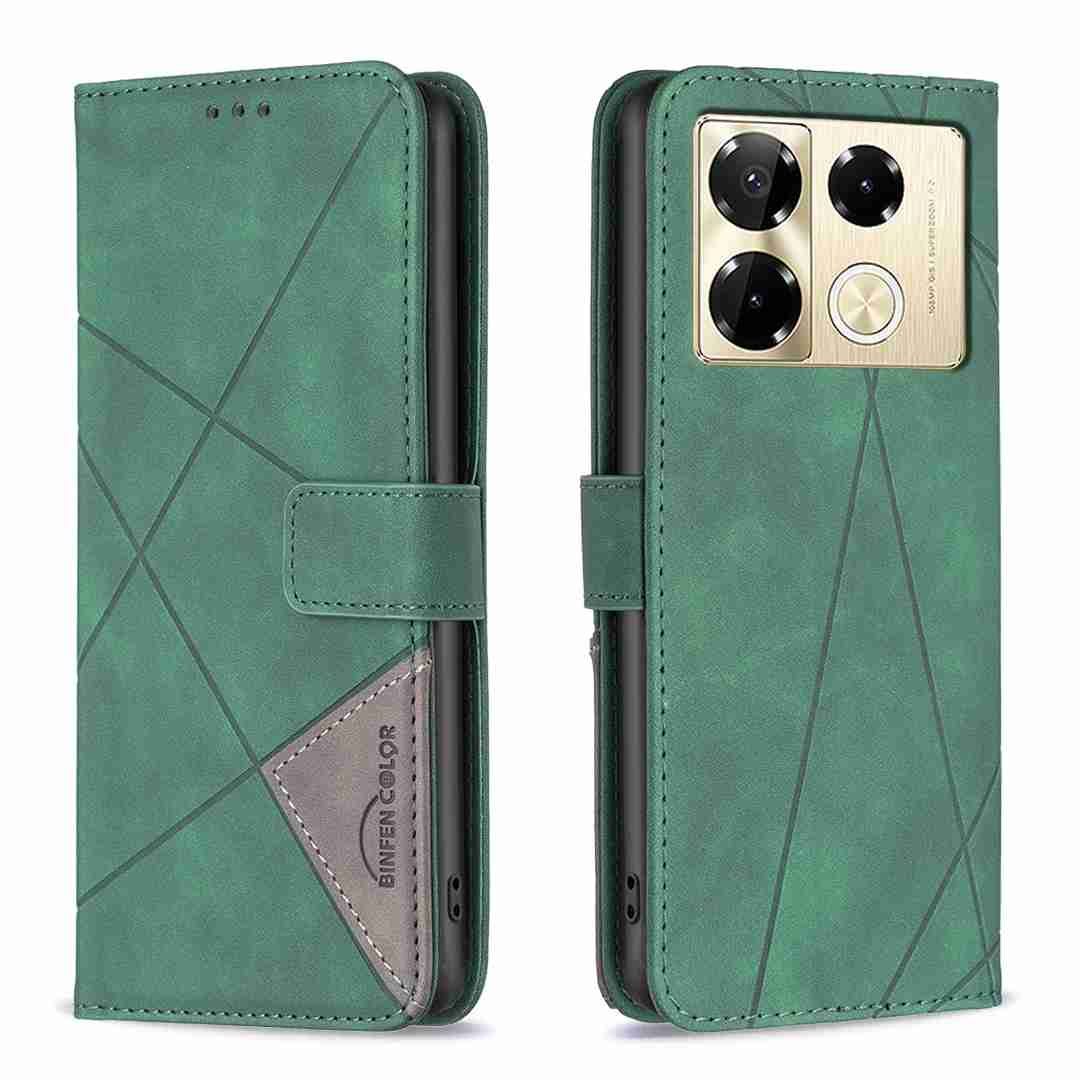 (Binfen2025) - Case For Infinix Note 40 Pro 4G/5G/Infinix Note 40 Pro Plus 5G Luxury Flip PU Leather Wallet Magnetic Adsorption Cover