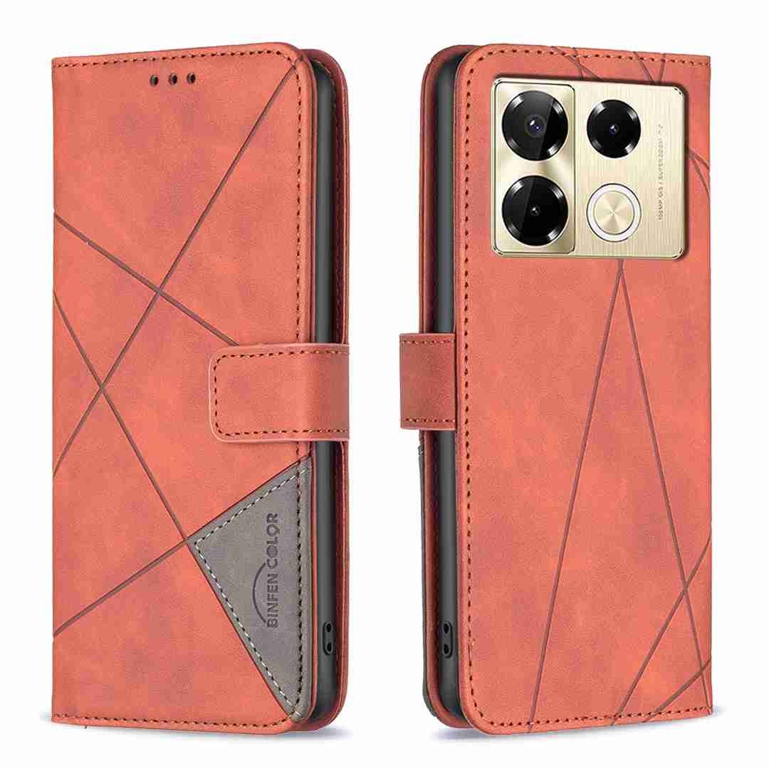 (Binfen2025) - Case For Infinix Note 40 Pro 4G/5G/Infinix Note 40 Pro Plus 5G Luxury Flip PU Leather Wallet Magnetic Adsorption Cover