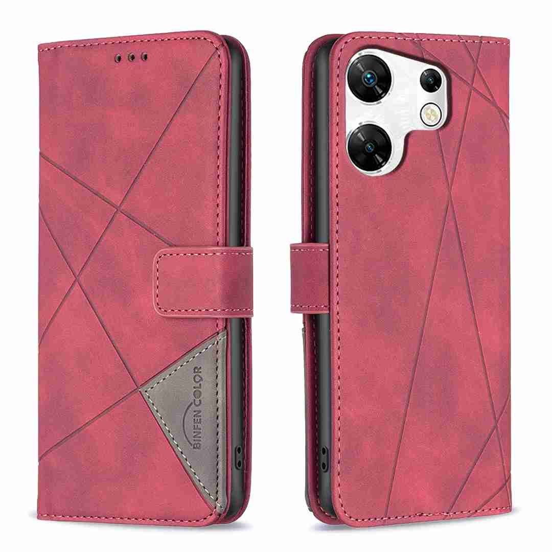 (Binfen2025) - Case For Infinix Zero 30 4G Luxury Flip PU Leather Wallet Magnetic Adsorption Cover